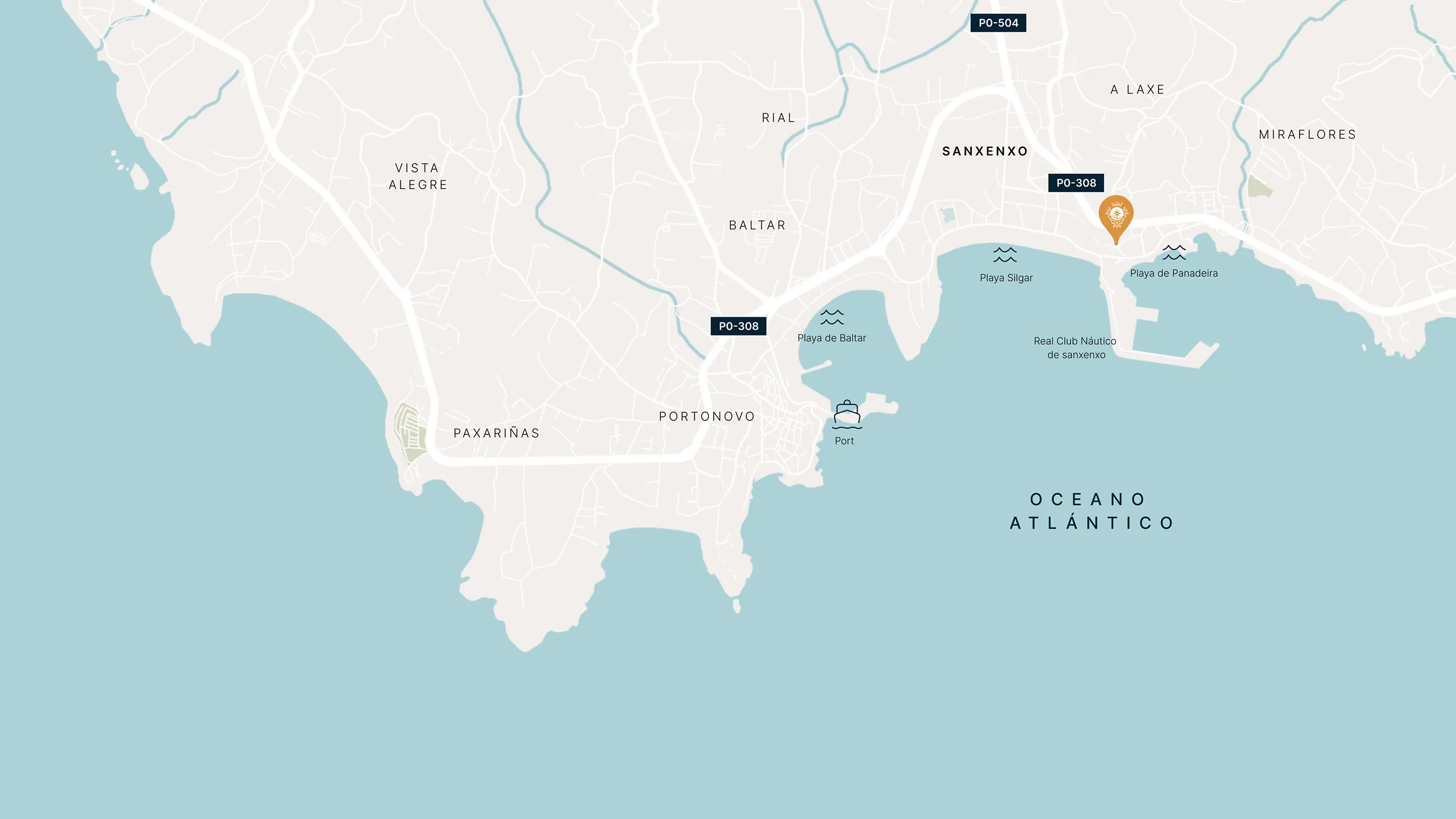 Mapa de situación de Sanxenxo Lux & Spa Residencial